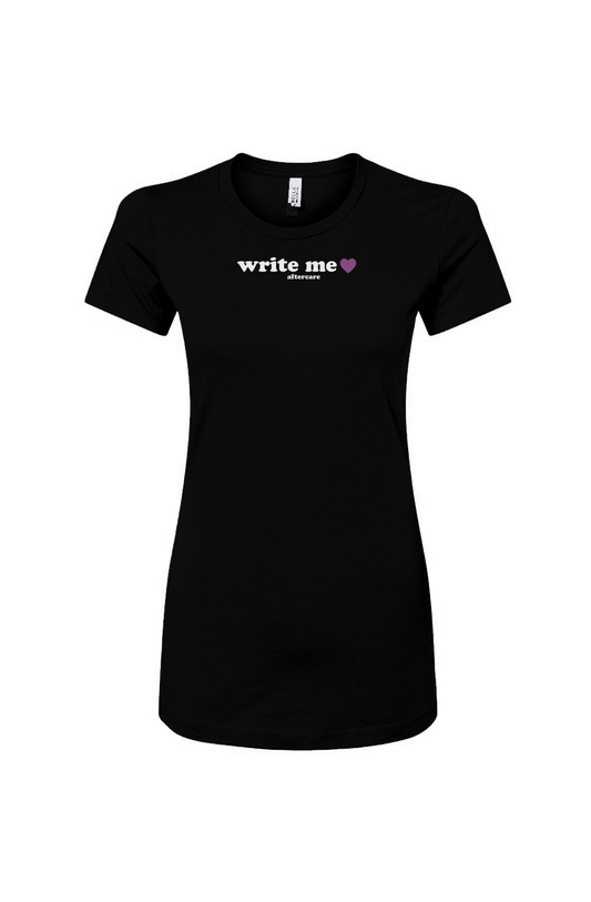 "write me" - affirmations women's slim fit tee