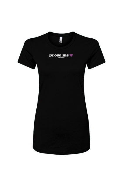 "prose me" - affirmations women's slim fit tee