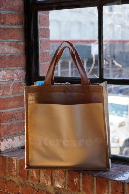 Aftercare Tote Bag - 100% Natural Jute Fibre
